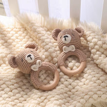 Load image into Gallery viewer, Knitted Teddy Bear Rattle
