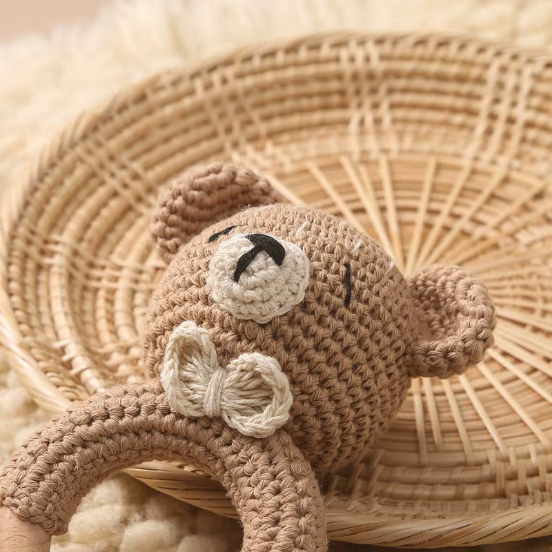 Knitted Teddy Bear Rattle