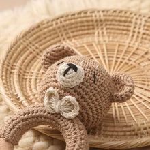 Load image into Gallery viewer, Knitted Teddy Bear Rattle
