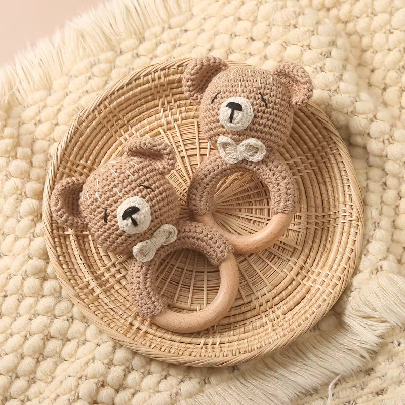 Knitted Teddy Bear Rattle