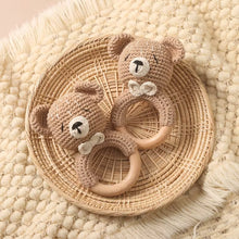 Load image into Gallery viewer, Knitted Teddy Bear Rattle
