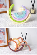 Load image into Gallery viewer, Rainbow Wooden Building Blocks
