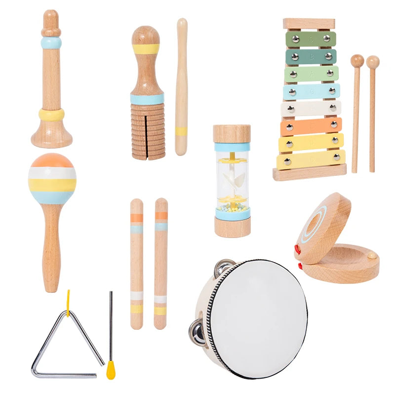 Wooden 8 Piece Music Set