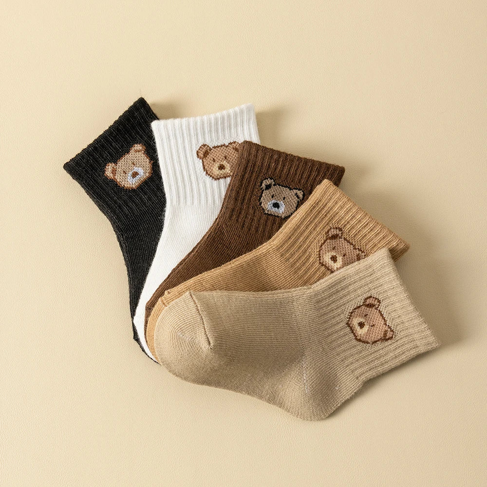 5 Pairs Baby Bear Socks