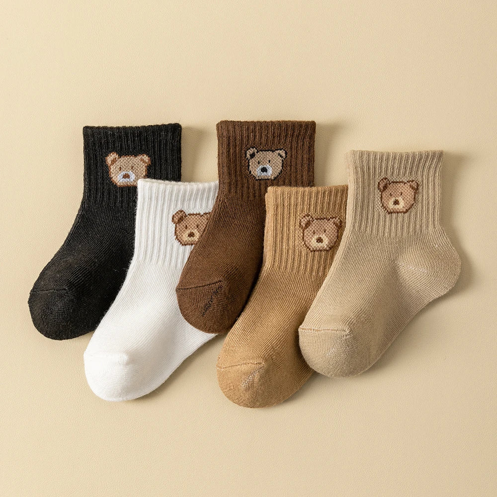5 Pairs Baby Bear Socks
