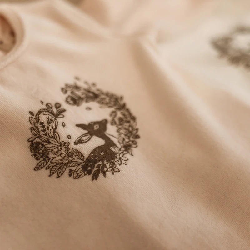 Velvet Cream Deer Layette