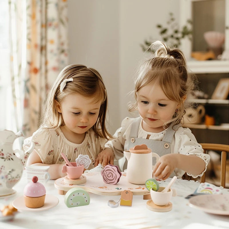 Wooden Afternoon Tea Set