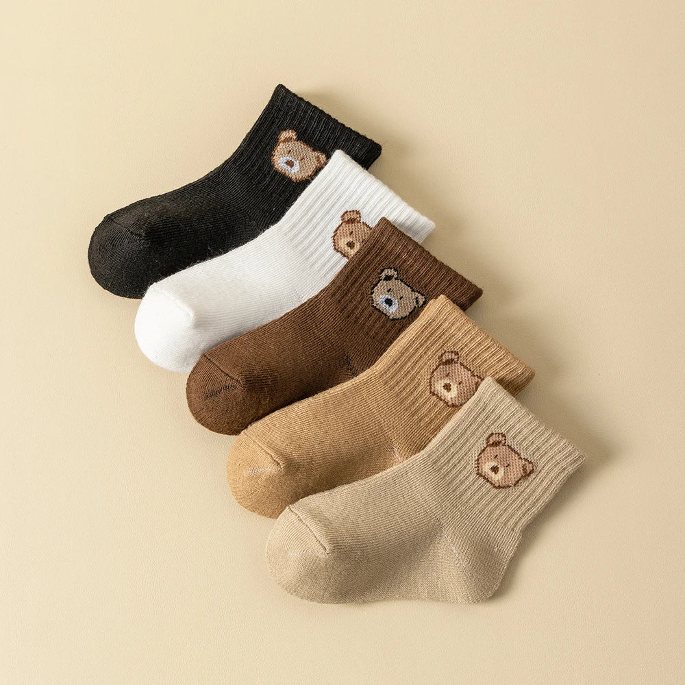 5 Pairs Baby Bear Socks