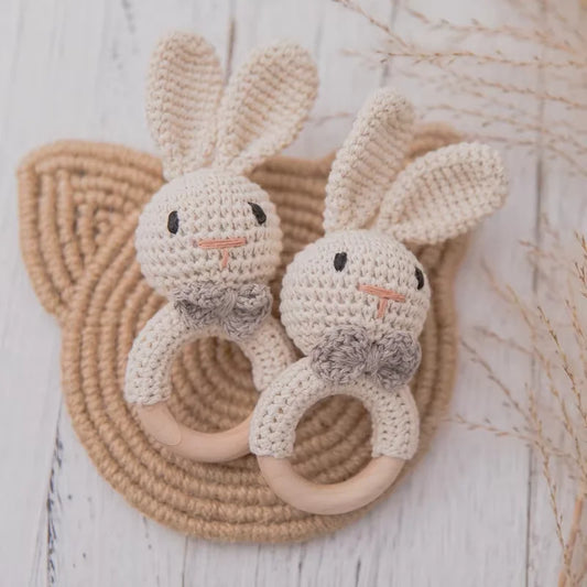 Knitted Bunny Rattle